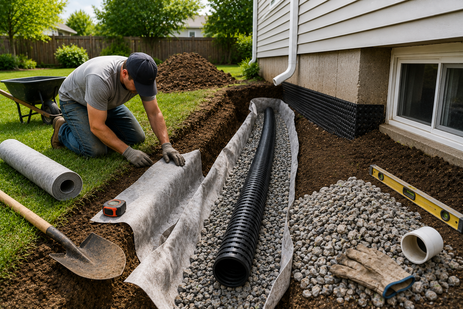 Can I Install a French Drain Myself Can I Install a French Drain Myself