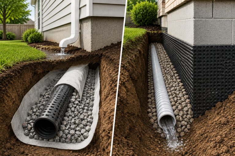 French Drain vs. Weeping Tile: What’s the Difference?