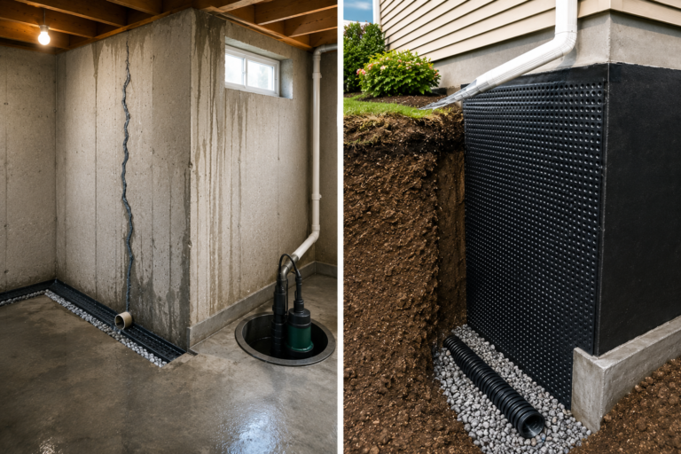 Interior vs Exterior Basement Waterproofing