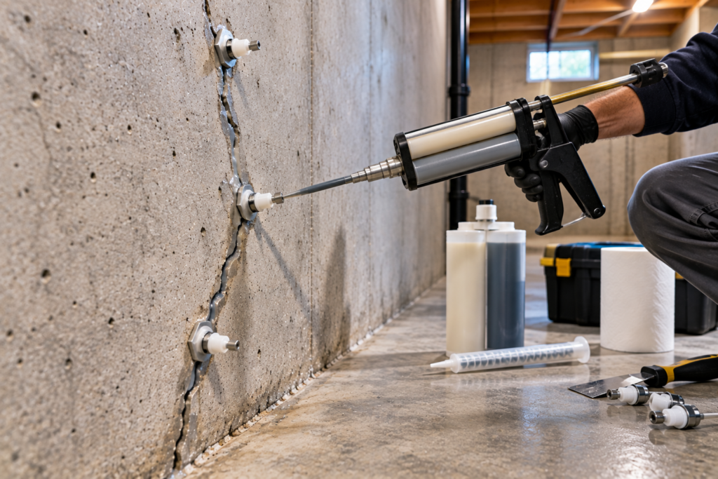 Concrete Crack Epoxy Injection Concrete Crack Epoxy Injection
