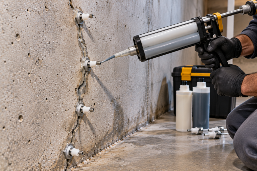 Concrete Crack Injection Concrete Crack Injection